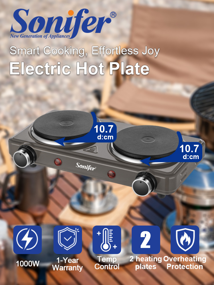 Induction Cooktop Portable - Fogão Elétrico de Duas Bocas Sonifer