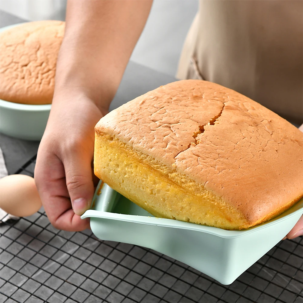 Molde de bolo quadrado de sili - Kitchen Appliances For Baking avaliação e preço