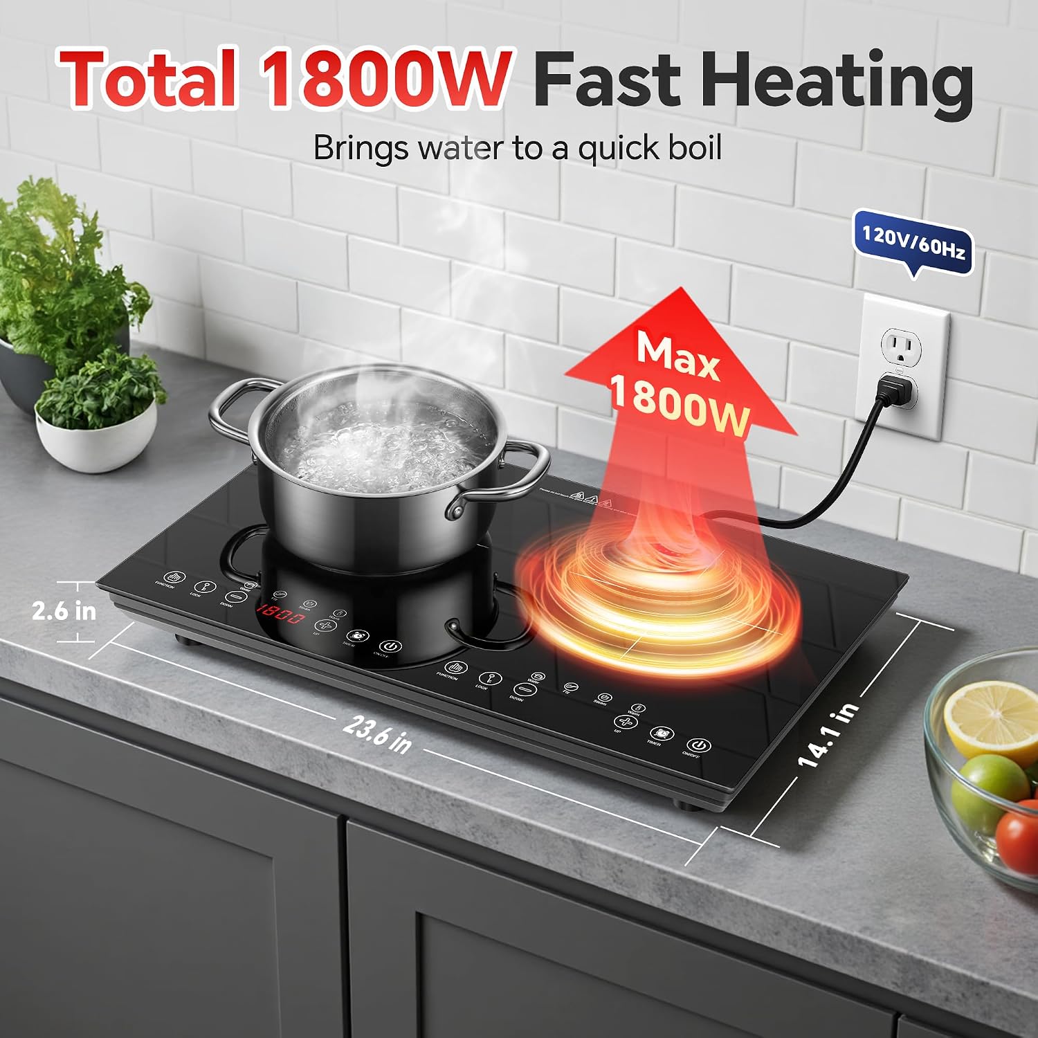 Fogão de Indução Portátil de 2 - Induction Cooktop Portable avaliação e preço